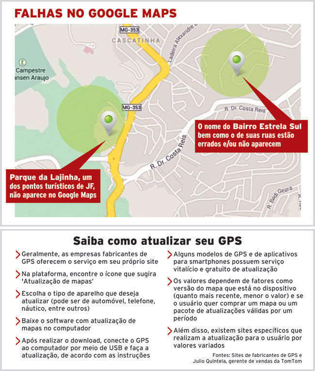 GPS e mapas de JF desatualizados 2 mapas-falhos-internet