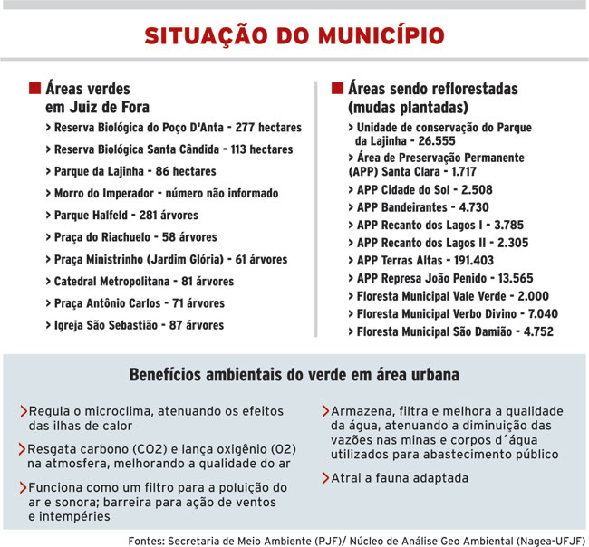 Escassez de área verde em JF 2 situacao internet