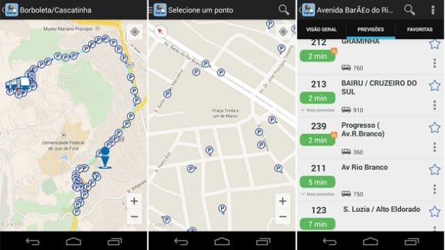 Aplicativo informa rota e localização dos ônibus 3 app