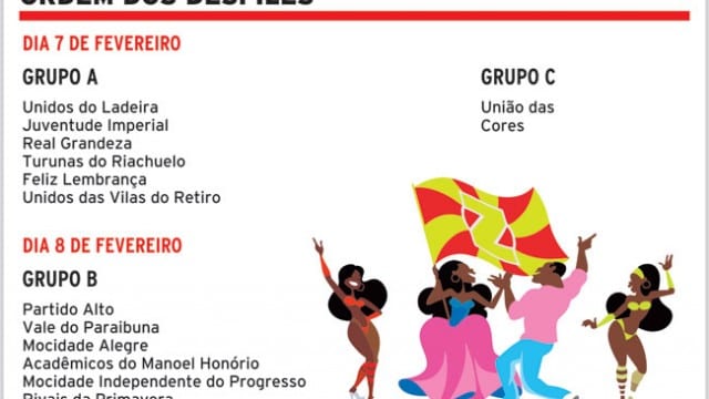 Preparativos para o carnaval 2015 1 ordem dos desfiles