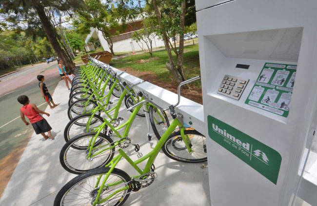 UFJF recebe bicicletas compartilhadas 1 Inauguração das 30 bicicletas será realizada na próxima quinta-feira