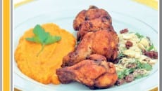 Receita de família - Drumetes com purê de cenoura e farofa crocante 2 receita11