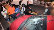 Colisão entre carro e moto deixa mãe e filha feridas 3 batida 3 fernando