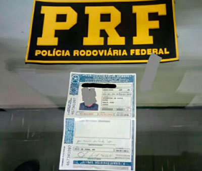Motorista teria comprado a CNH falsa há quatro anos (Foto: Divulgação/PRF)