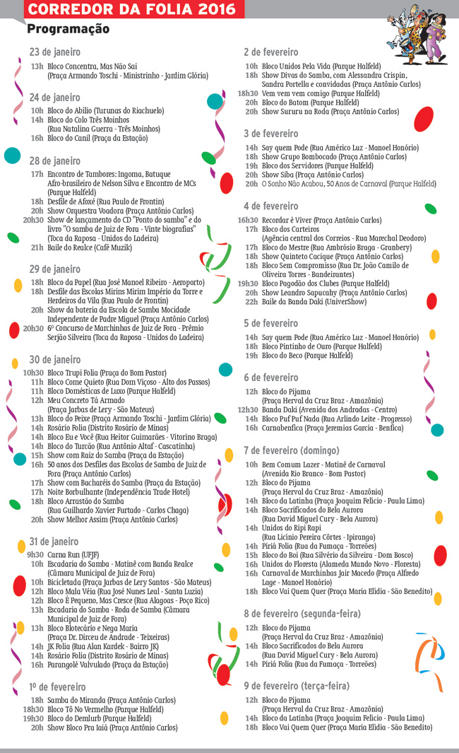 Mais de 80 atrações no Corredor da Folia 2 corredor da folia
