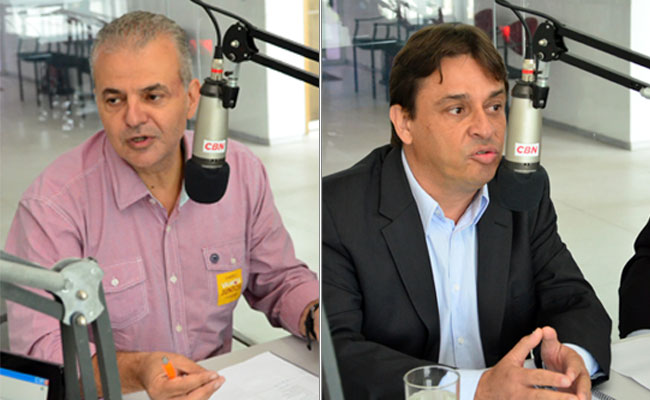 David e Dimas disputam apoio de Rubens 1 Marcus David (à esquerda) e Dimas Augusto (à direita) se preparam para mobilizar a comunidade acadêmica no segundo turno (Fotos: Olavo Prazeres)