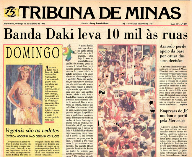 10 fatos sobre o carnaval de Juiz de Fora 3 Foto: Arquivo Tribuna