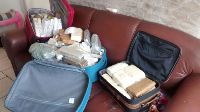 PM apreende 80kg de drogas após prisão de suspeito em SP 1 Entorpecentes foram encontrado em casa (Foto: PM/Divulgação)