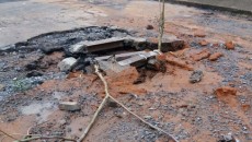 Vias do Nova Era II ficam danificadas após chuva 6 nova era 6