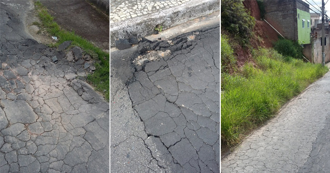 Problemas no asfalto e falta de calçada afetam moradores do Alto Bairu 1 Problemas são maiores em pelo menos três ruas do bairro