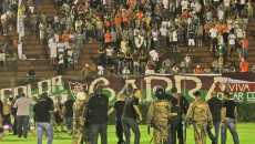 Tumulto e depredação no fim do jogo entre Fluminense e Atlético-PR 2 confusao leo 4
