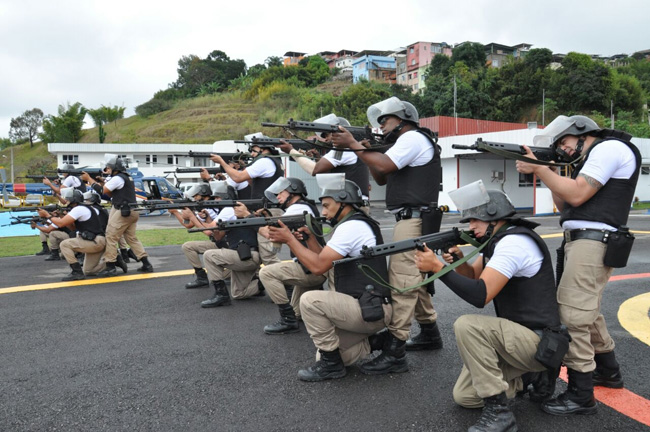 PMs treinam para atuar nas Olimpíadas 1 PM capacita militares para atuar nos jogos olímpicos (Foto: Divulgação/ PM)