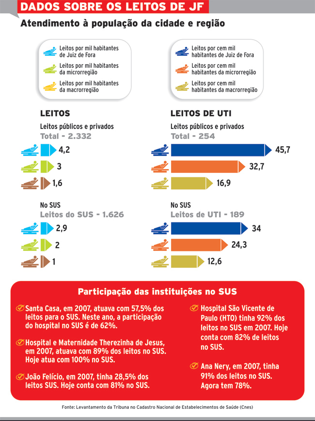 dados sobre os leitos de JF