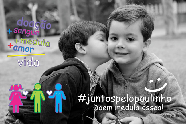 Morre o garoto Paulinho, símbolo de campanha para doação de medula 1 Foto de Paulinho (à direita) com o irmão Arthur foi símbolo da campanha #JuntosPeloPaulinho