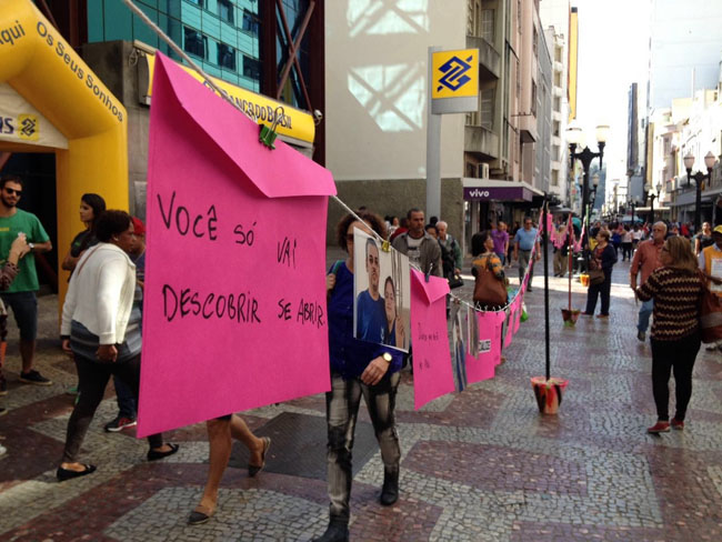 Ação chama a atenção para projeto social (Foto: Fernando Priamo 15-07-2016)