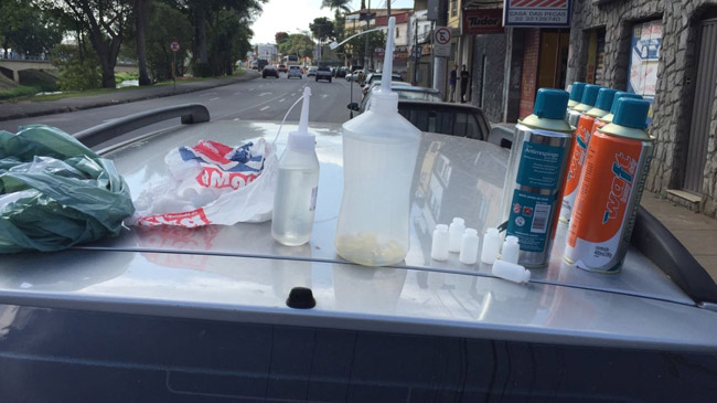 PC apreende 'cheirinho da loló' no Centro 1 Produtos foram apreendidos na região Central (Foto: Divulgação/ Polícia Civil)