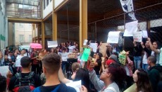 Alunos do Delfim Moreira fazem protesto por reforma da escola 1 manifestacao olavo 7