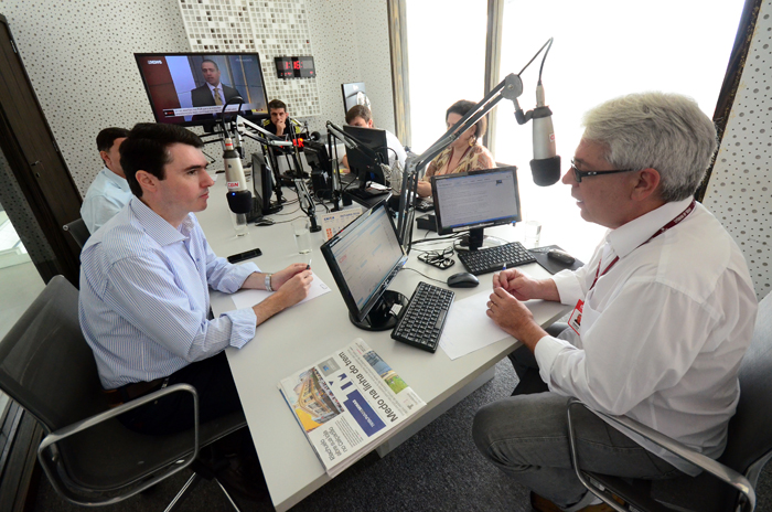 Bruno garante 13º em dezembro 1 Prefeito falou á rádio CBN Juiz de Fora nesta terça (Foto: Olavo Prazeres)