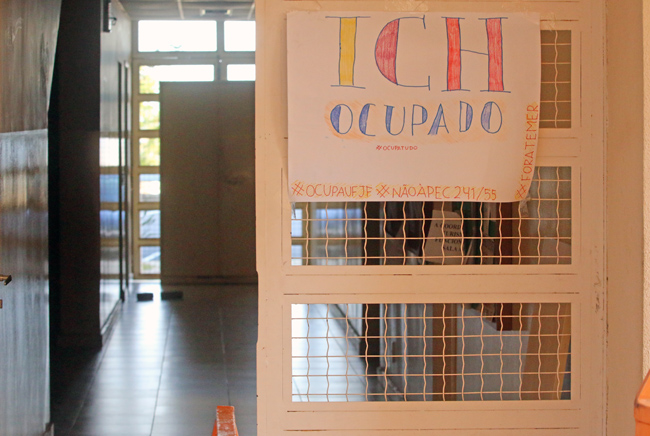 Ocupação do ICH vai afetar provas do Enem (Foto: Leonardo Costa 01-11-2016) 