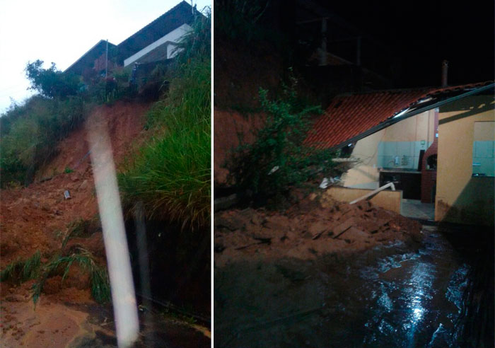 Foto: Corpo de Bombeiros/Divulgação momntagem chuva