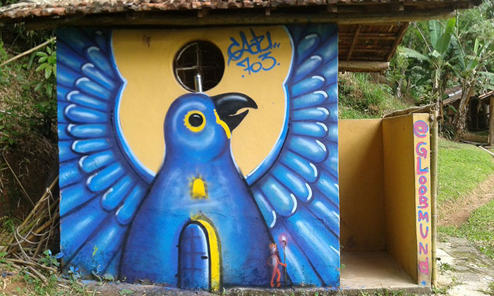 Grafite de Cadu Gloobmund Em Restaurante Cantinho da Cachoeira (Estrada de Torreões Km 790 s/n)