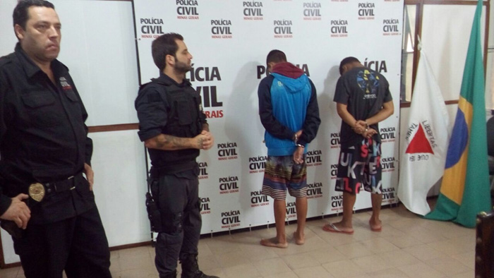Polícia Civil detém trio com 62 passagens 1 Dois jovens foram presos na manhã de hoje (Foto: Olavo Prazeres 16-12-2016)