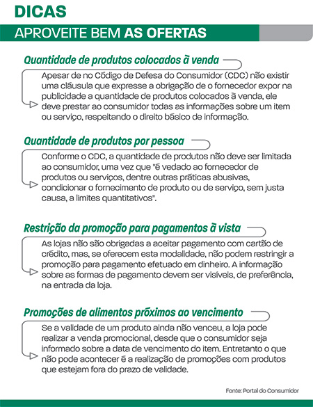 aproveite bem as ofertas