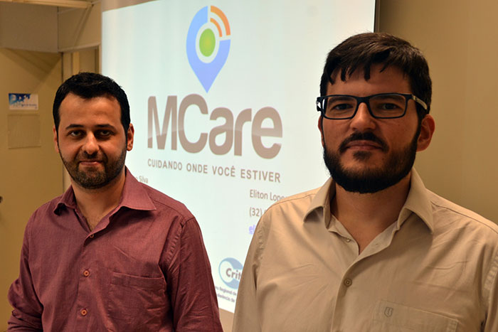 Os empresários Renato Rodrigues e Elton Lopes buscam alternativas para resolver situações em que as crianças se perdem dos adultos em locais públicos 