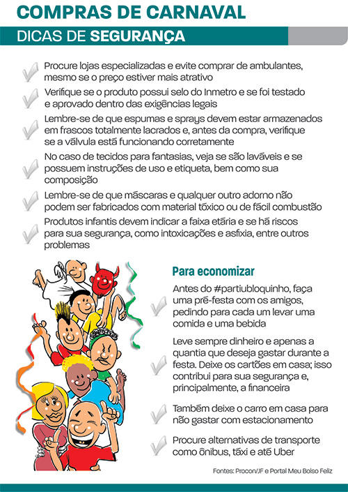 Brinque com segurança e ainda economize 2 compras-de-carnaval
