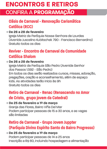 encontros e retiros