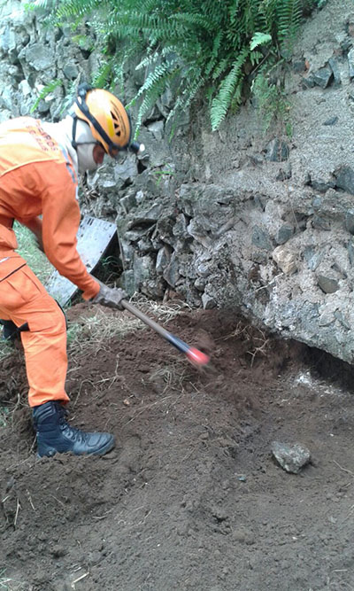 Bombeiros resgatam filhotes de cães presos debaixo de muro 1 resgate filhotes