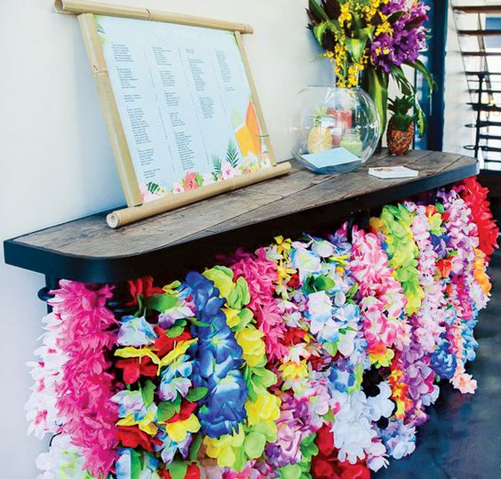 tipas flores havaianas para festa