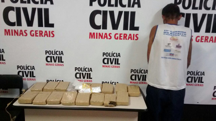 Polícia Civil apreende 17kg de maconha no Bairro JK 1 Foto: Divulgação Polícia Civil