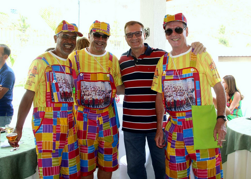 Leopoldo Siqueira, Ricardo Kamil, Antônio Sérgio Gervason Macedo e Carlos Henrique Januzzi na festa dos ex-alunos do Jesuítas 