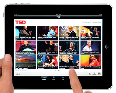 Como estudar através das redes sociais 6 iPad TED App1