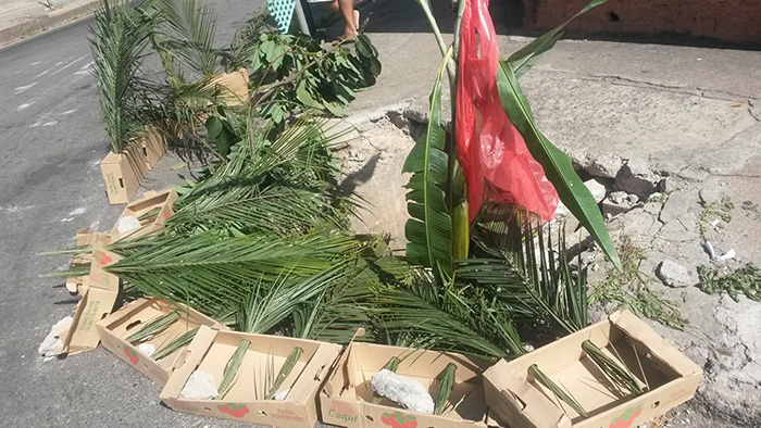 Moradores sinalizaram o bueiro com caixas de papelão e folhas 