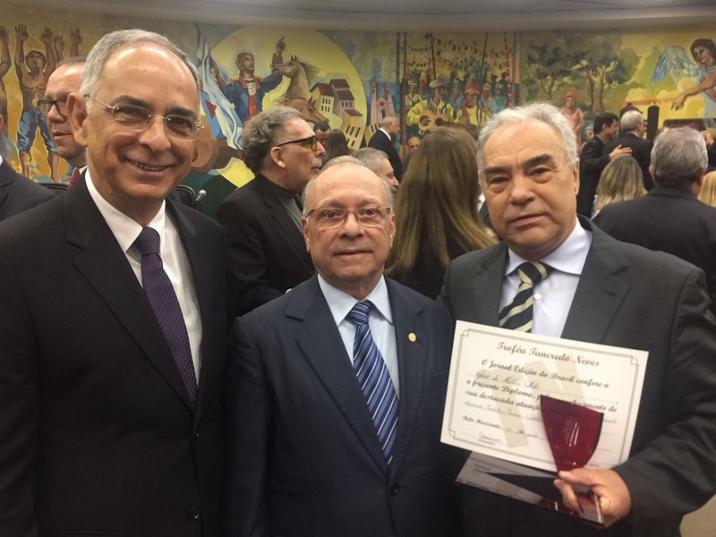 Ao lado, o vice-prefeito Antônio Almas com o desembargador Geraldo Augusto de Almeida e João Matos. Foto: João Carlos Amaral