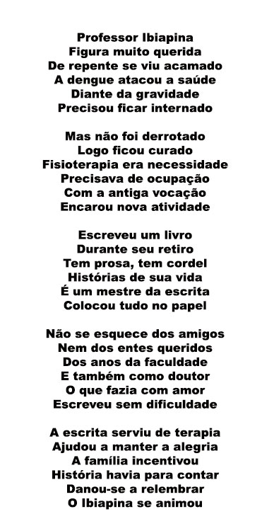 José Dias Ibiapina lança livro de cordel e "causos", neste sábado, no Mamm 10 cordel
