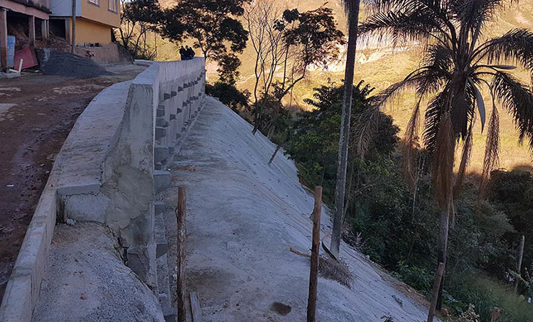 Obras de contenção no Três Moinhos entram em reta final 1 muro no tres moinhos pjf divulgacao