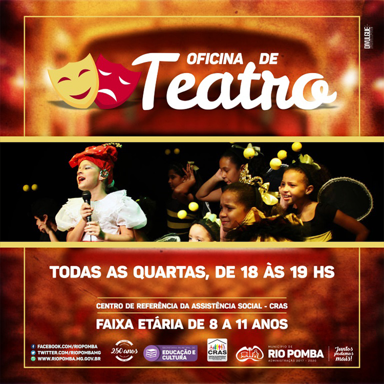 Cras Rio Pomba oferece nova turma para oficina de teatro 1 teatro rio pomba