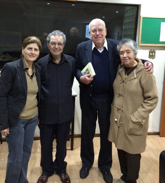 Nawal e Alberto Arbex, o ex-ministro Murílio Hingel e Lucy, após palestra sobre “Missões Jesuítas”, no Instituto Santo Tomás de Aquino