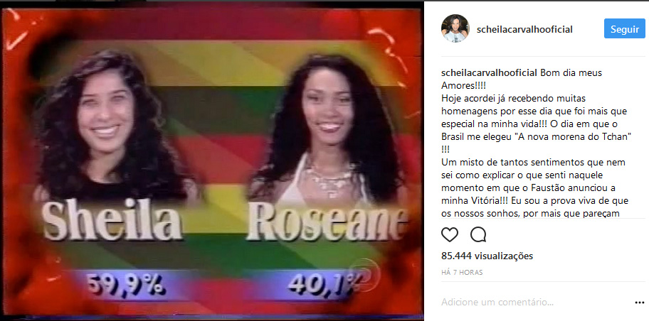 Scheila Carvalho celebra 20 anos da escolha para ser 'morena do Tchan' 2 sheila face3