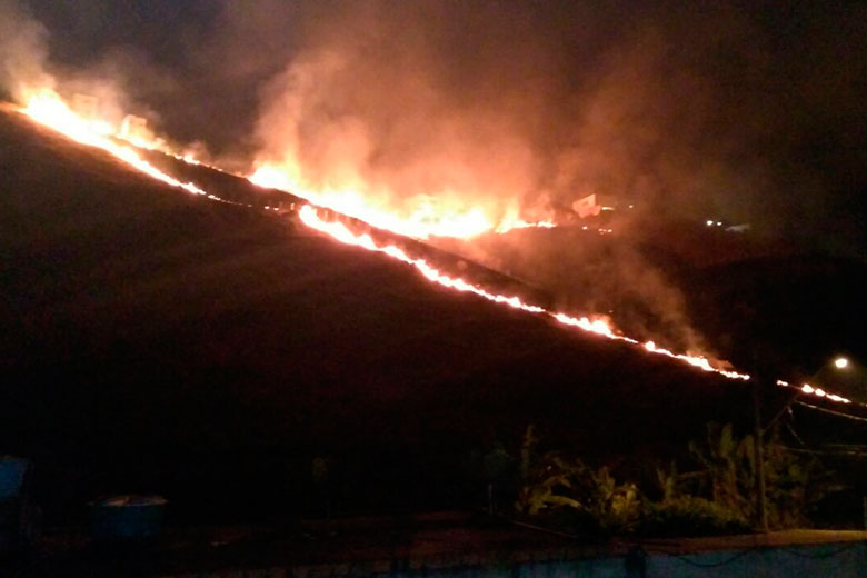 Foto da leitora Camila Silva incêndio foto da leitora camila silva