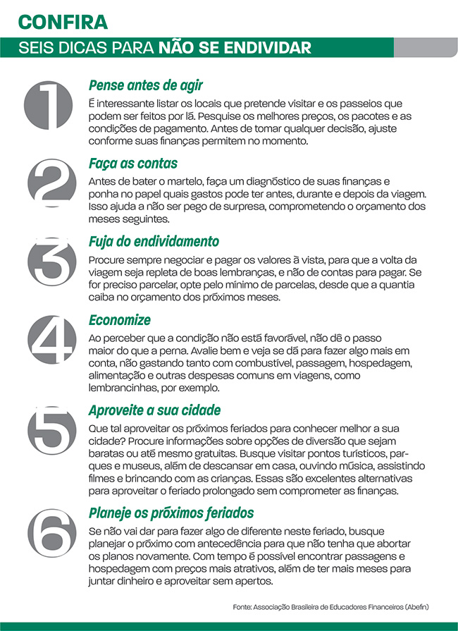 Cinco feriados até o final do ano 1 seis dicas para não se endividar.net