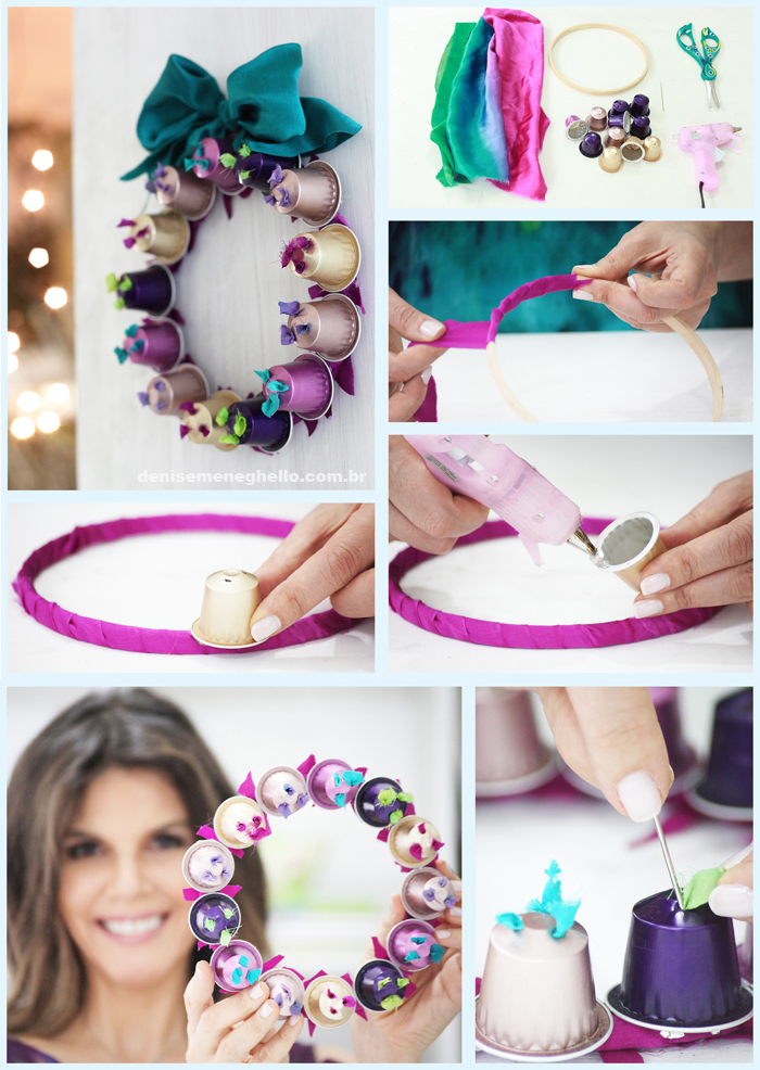 10 dicas para decorar sua casa no Natal 12 DIY Nespresso Cup Wreath