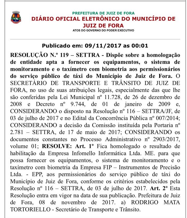 Rastreamento: segurança reforçada para taxistas e usuários 2 Homologação