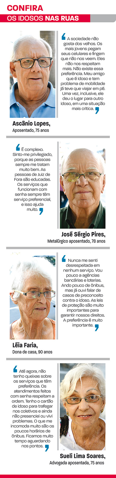 Os idosos nas ruas