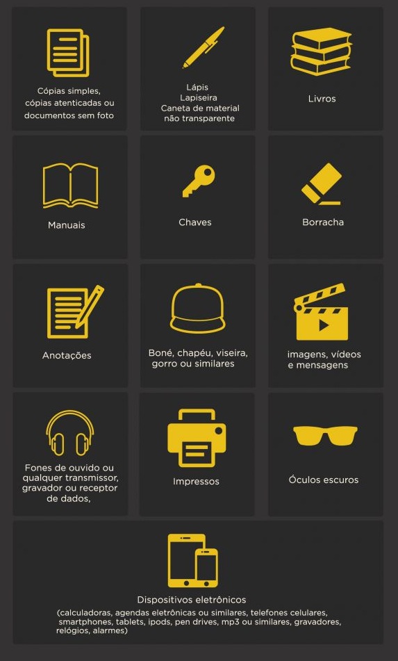 Saiba o que pode e o que não pode levar no Enem 2017 3 objetos enem