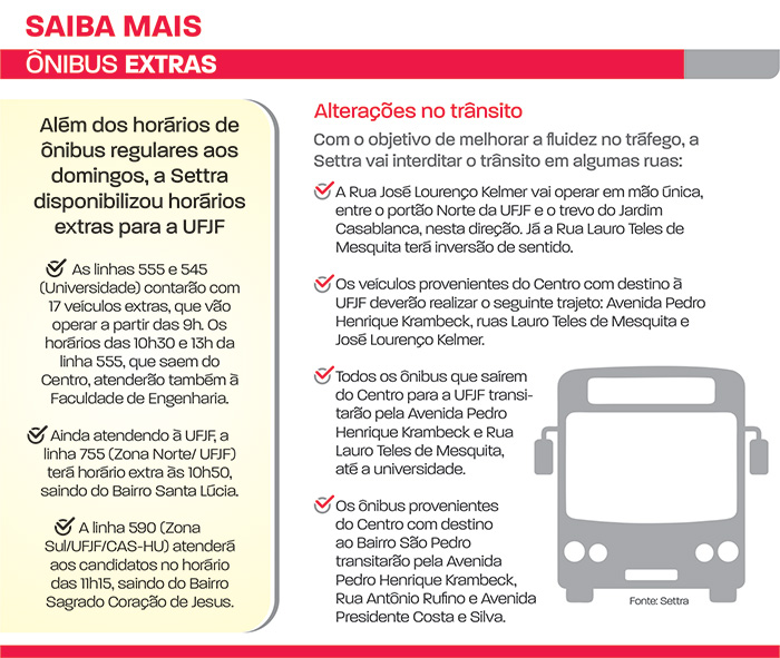 Atenção redobrada com o trânsito para não se atrasar para o Enem 3 onibus