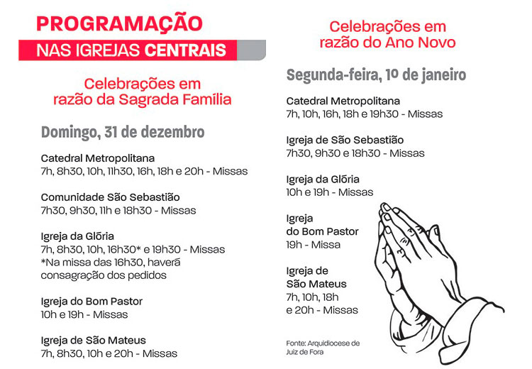 Igrejas de Juiz de Fora celebram a chegada de 2018 1 celebracoes1